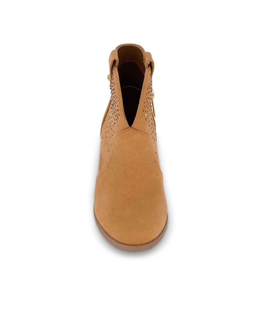 Jessica Simpson Girls' Layla Dip Western Bootie in Cognac