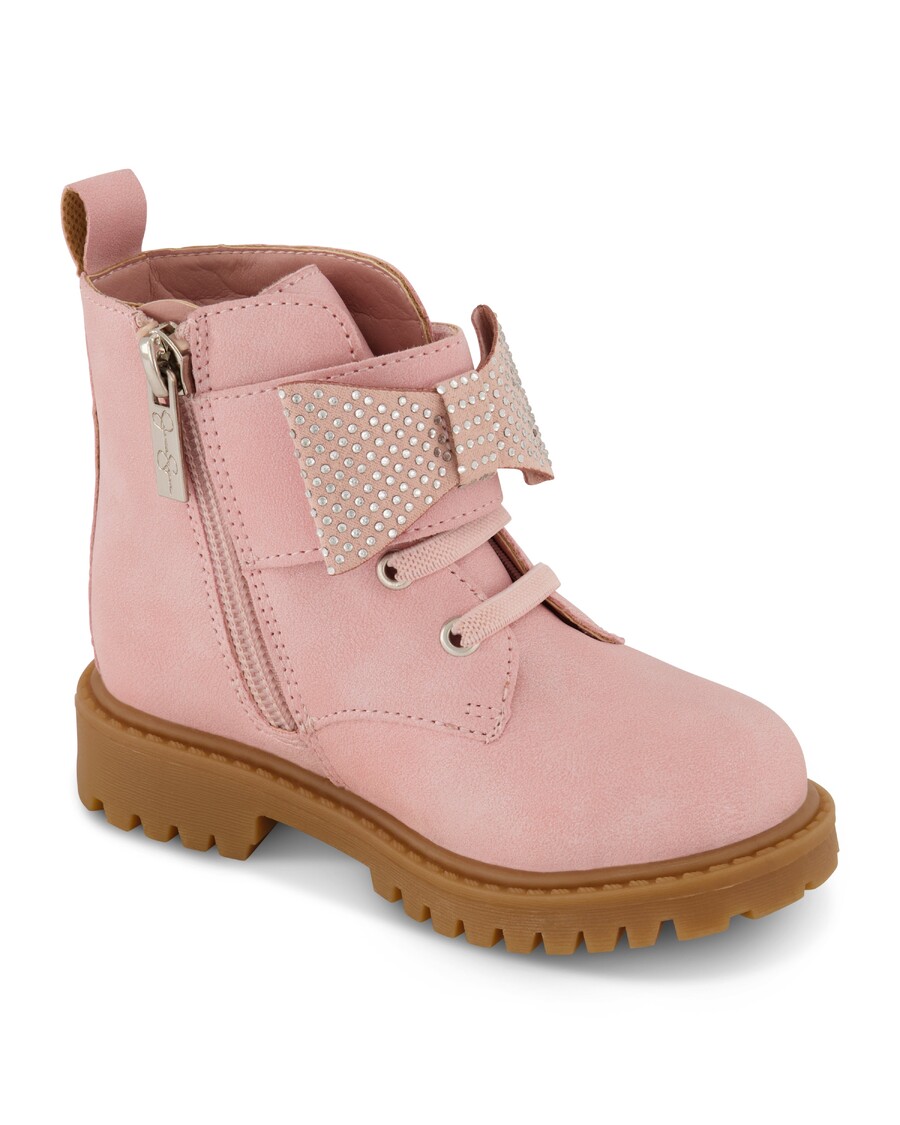 Jessica Simpson Toddler Daria Bow Moto Boot in Blush