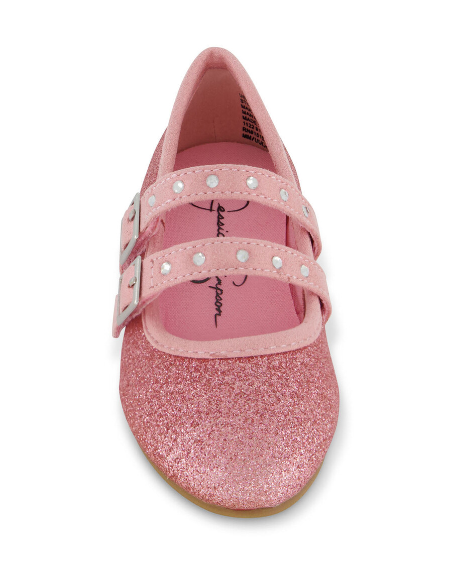 Jessica Simpson Toddler Amy Double Strap Ballet Flat in Pink