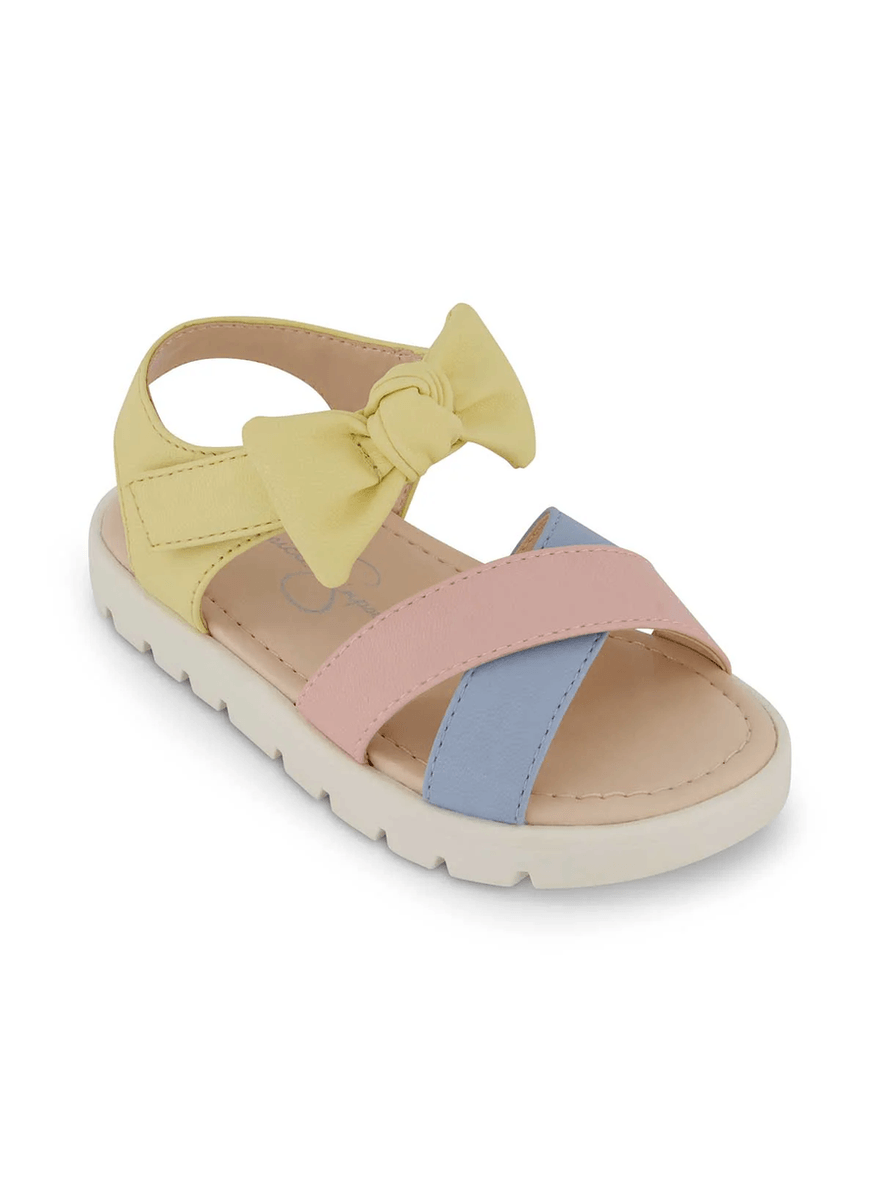Jessica Simpson Toddler Tia Cross Sandals in Multi Yellow