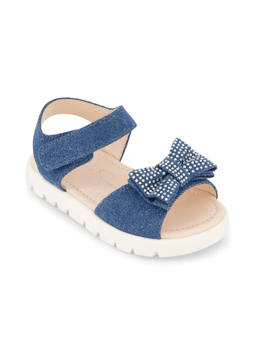 Jessica Simpson Toddler Tia Shine Sandals in Blue Denim