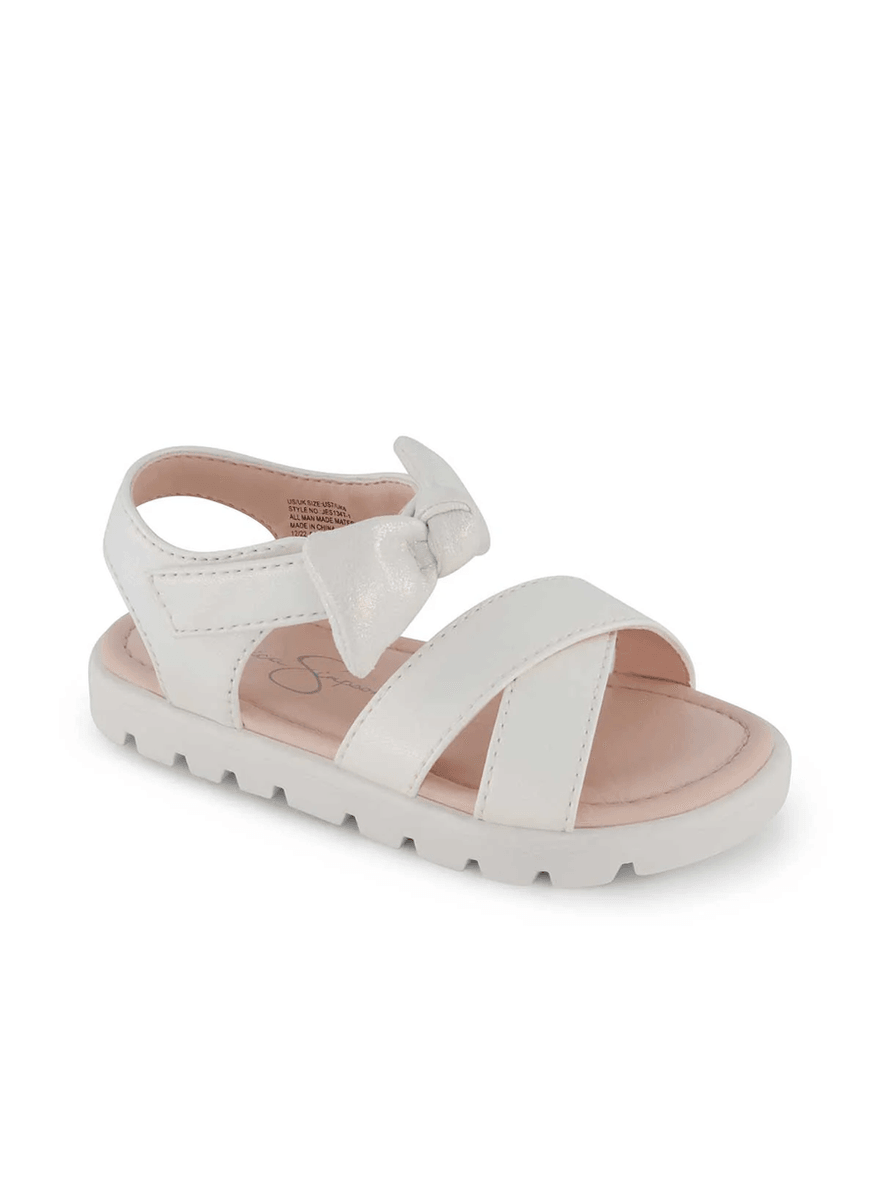 Jessica Simpson Toddler Tia Cross Sandals in White