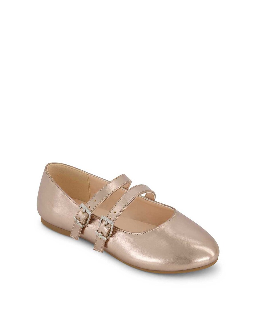 Jessica Simpson Küçük Kızların Amy çift Kayışlı Bale şampanya Içinde Düz