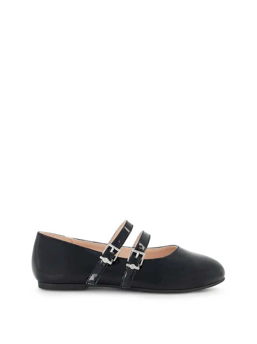 Jessica Simpson Little Girls' Amy Double Strap Ballet Flat in Black