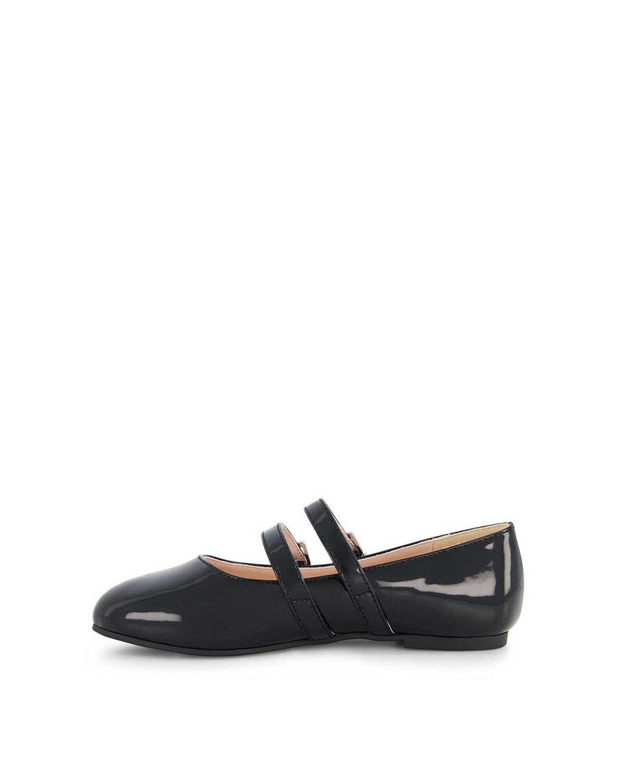 Jessica Simpson Little Girls' Amy Double Strap Ballet Flat in Black