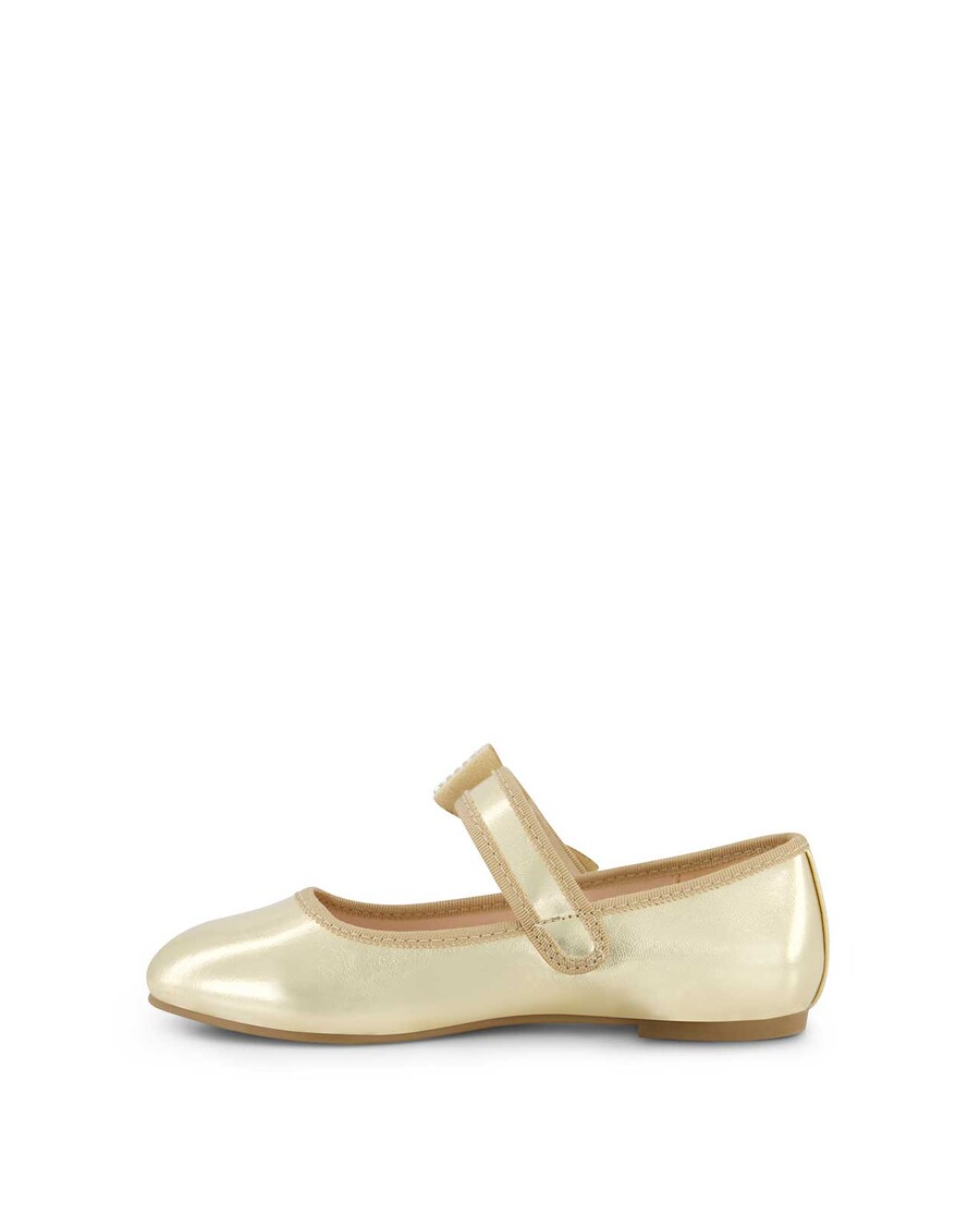 Jessica Simpson Little Girls' Amy Crystal Bow Ballet Flat in Gold