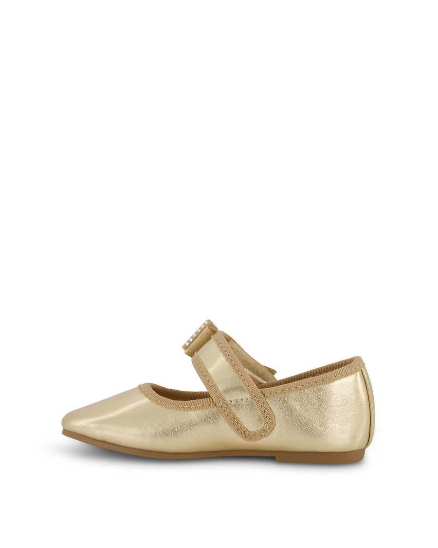 Jessica Simpson Toddler Amy Crystal Bow Ballet Flat in Gold
