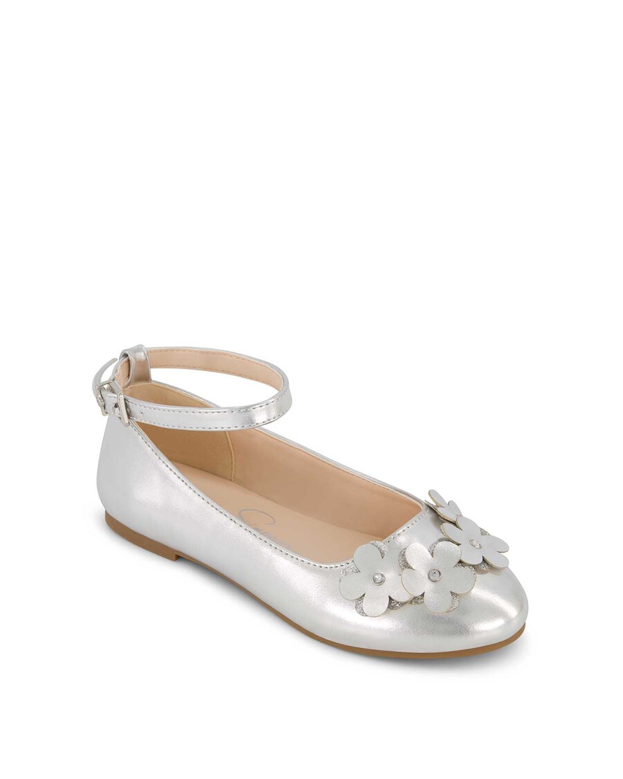 Jessica Simpson Küçük Kızların Amy Petal Bale Düz Gümüş Rengi