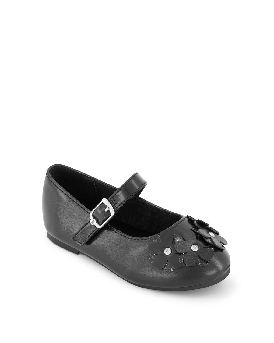 Jessica Simpson Toddler Amy Petal Ballet Flat in Black