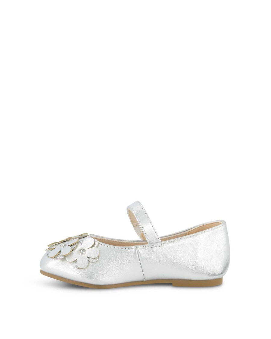 Jessica Simpson Yürümeye Başlayan çocuk Amy Petal Gümüş Düz Bale