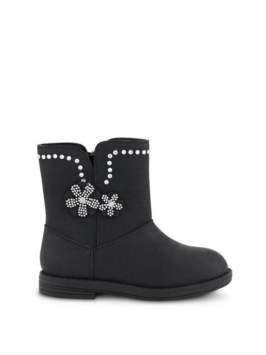 Jessica Simpson Toddler Evie Flower Boot in Black