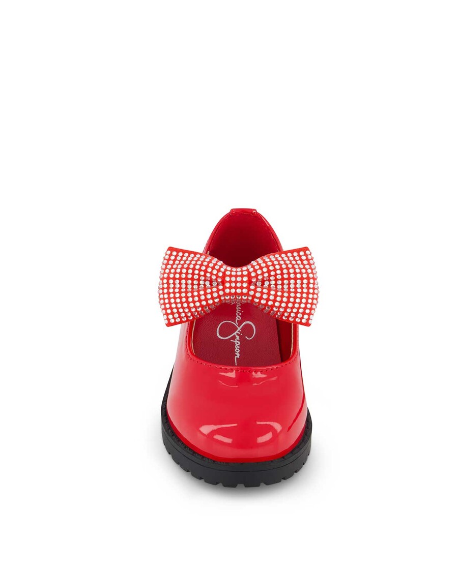 ג'סיקה סימפסון פעוט אוברי קשת שטוחה באדום