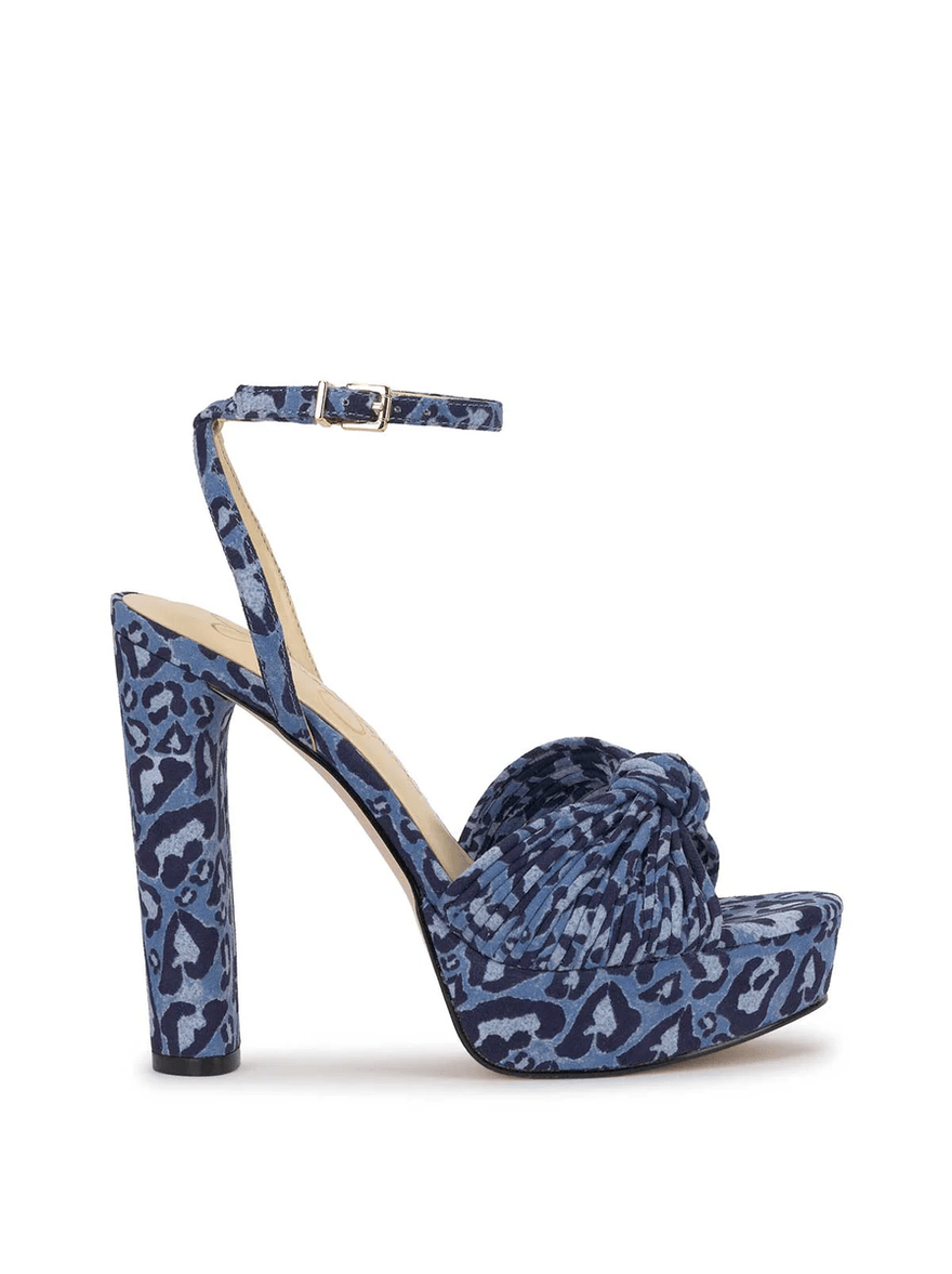 Jessica Simpson Immie Platform Sandal in Blue Leopard