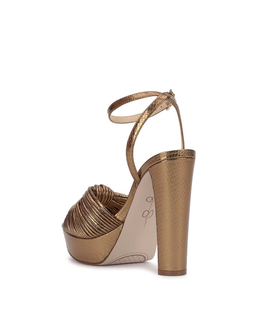 Jessica Simpson Immie Platform Sandal in Bronze Snake