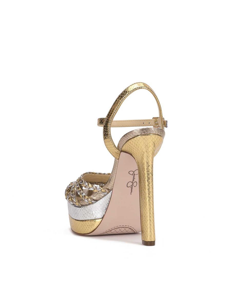 Jessica Simpson Inaia Braided Platform Sandal in Gold
