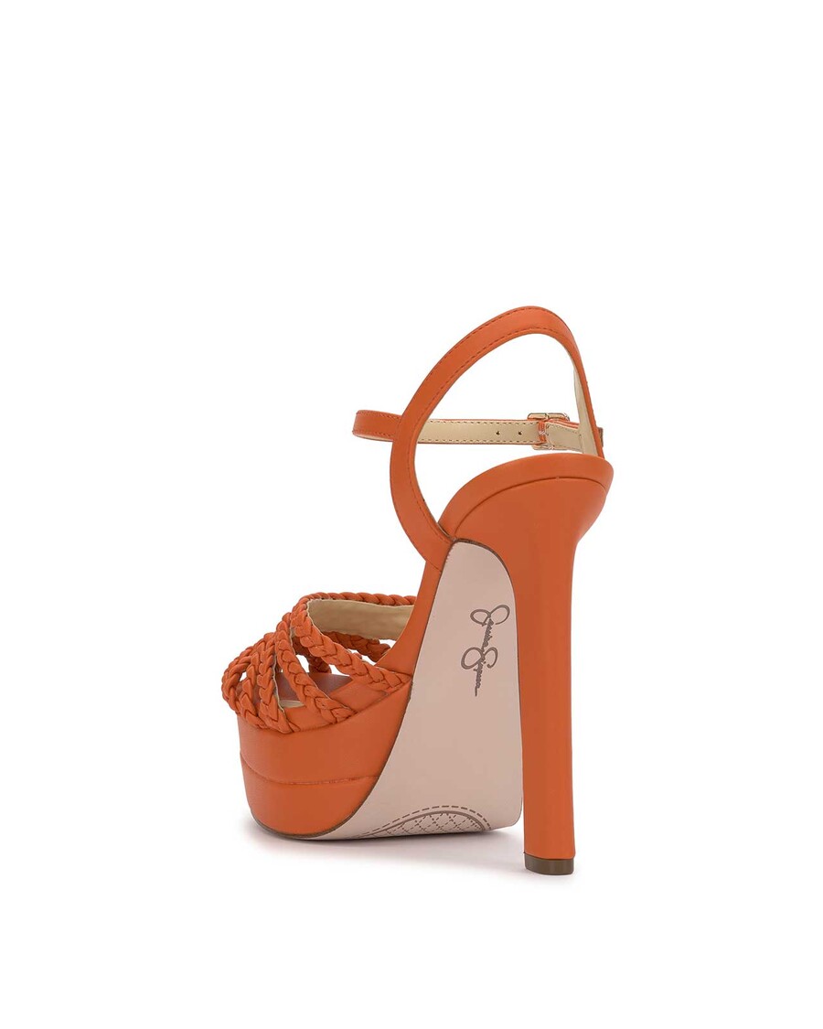 Jessica Simpson Inaia Braided Platform Sandal in Tangerine