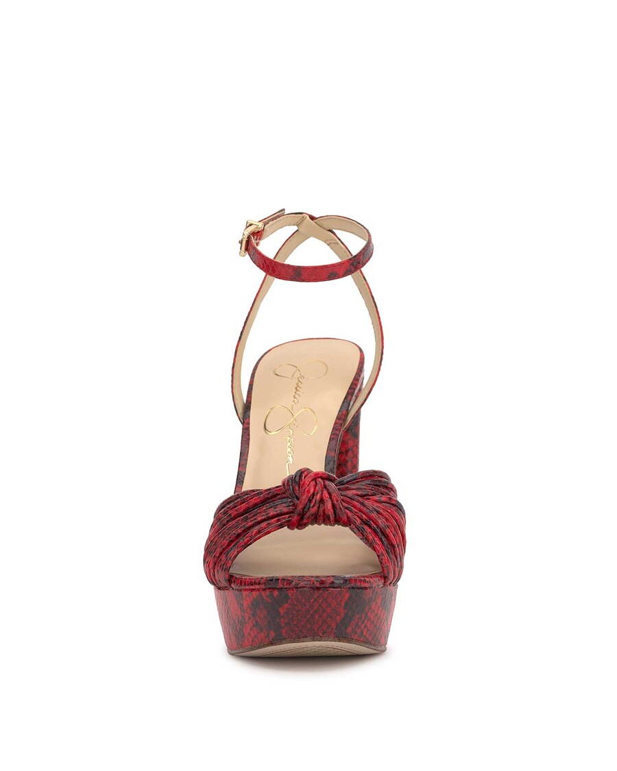 Jessica Simpson Immie Platform Sandal in Red Snake