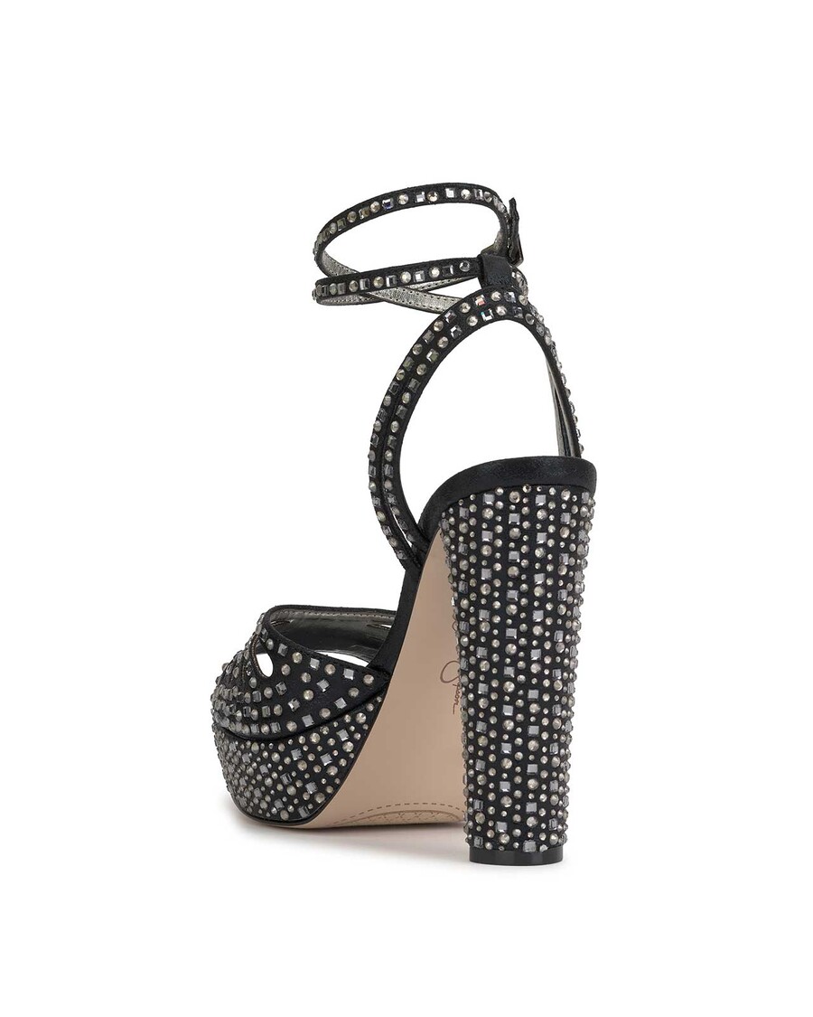 Jessica Simpson Iralin Platform Sandal in Black Dazzle