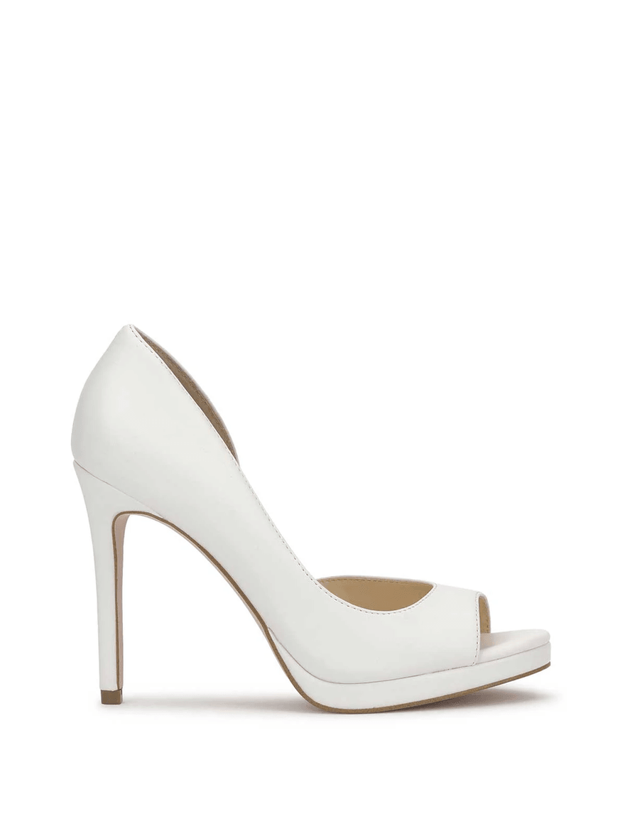 Jessica Simpson Kimli Peep Toe Pump in Bright White