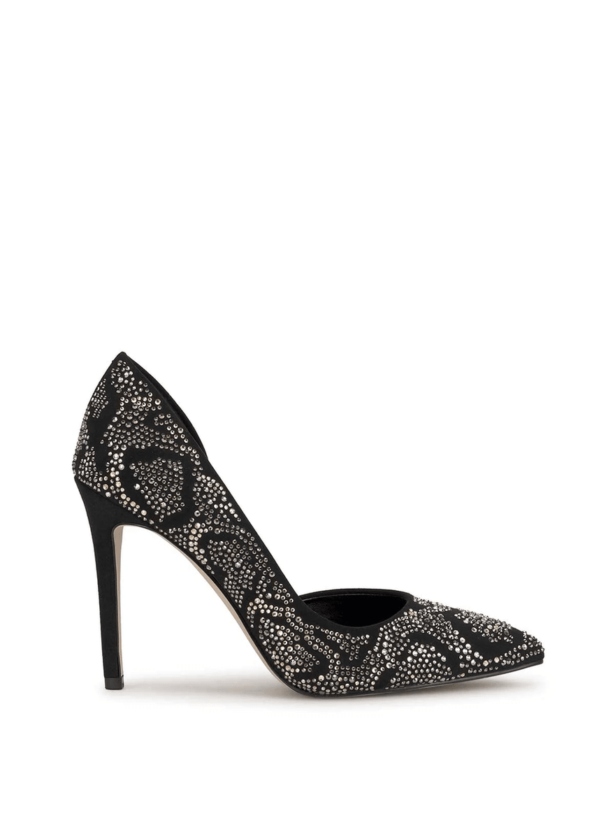 Jessica Simpson Prizma D'Orsay Pump in Black Leopard Sparkle Black Silver Leopard