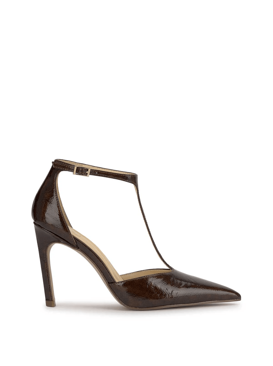 Jessica Simpson Willna T-Strap Pump in Chocolate Brown