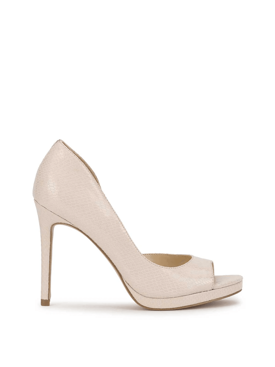 Jessica Simpson Kimli Peep Toe Pump in Chalk