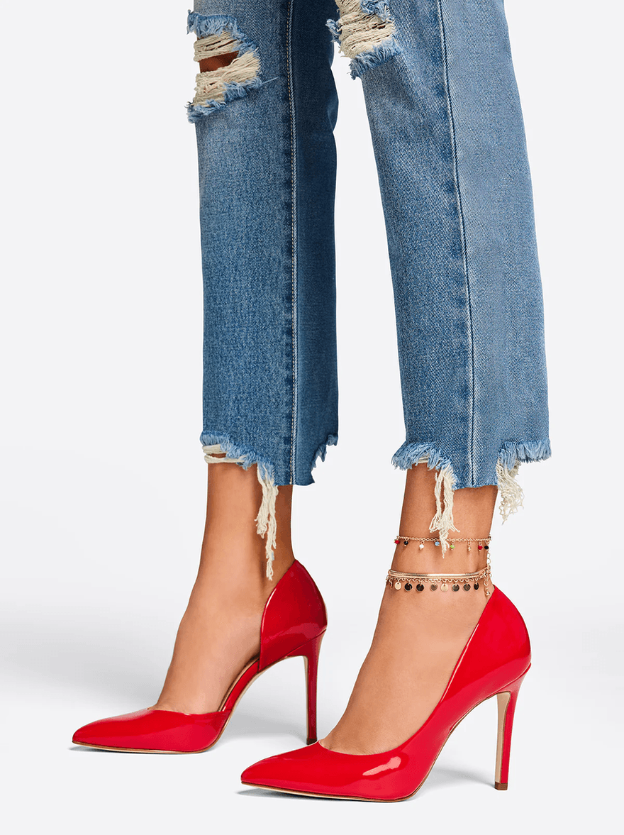 Jessica Simpson Prizma D'Orsay Pump in Red Patent Red Muse
