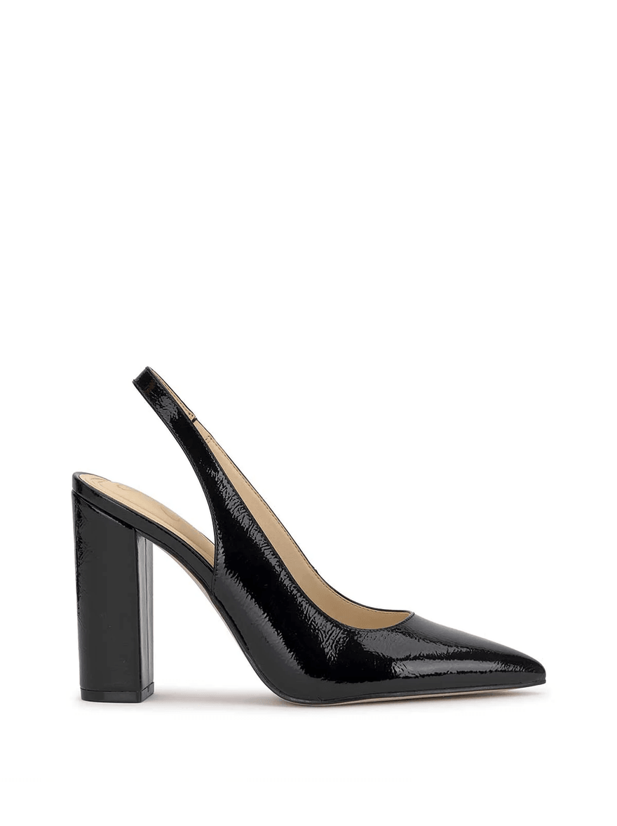 Jessica Simpson Noula Slingback Pointed Toe Pump in Black Patent