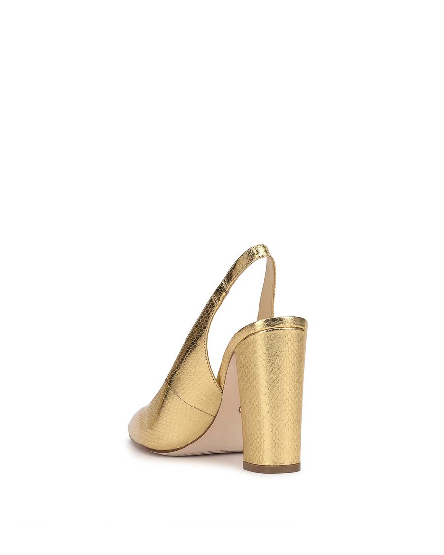 Jessica Simpson Noula Slingback Pointed Toe Pump in Gold