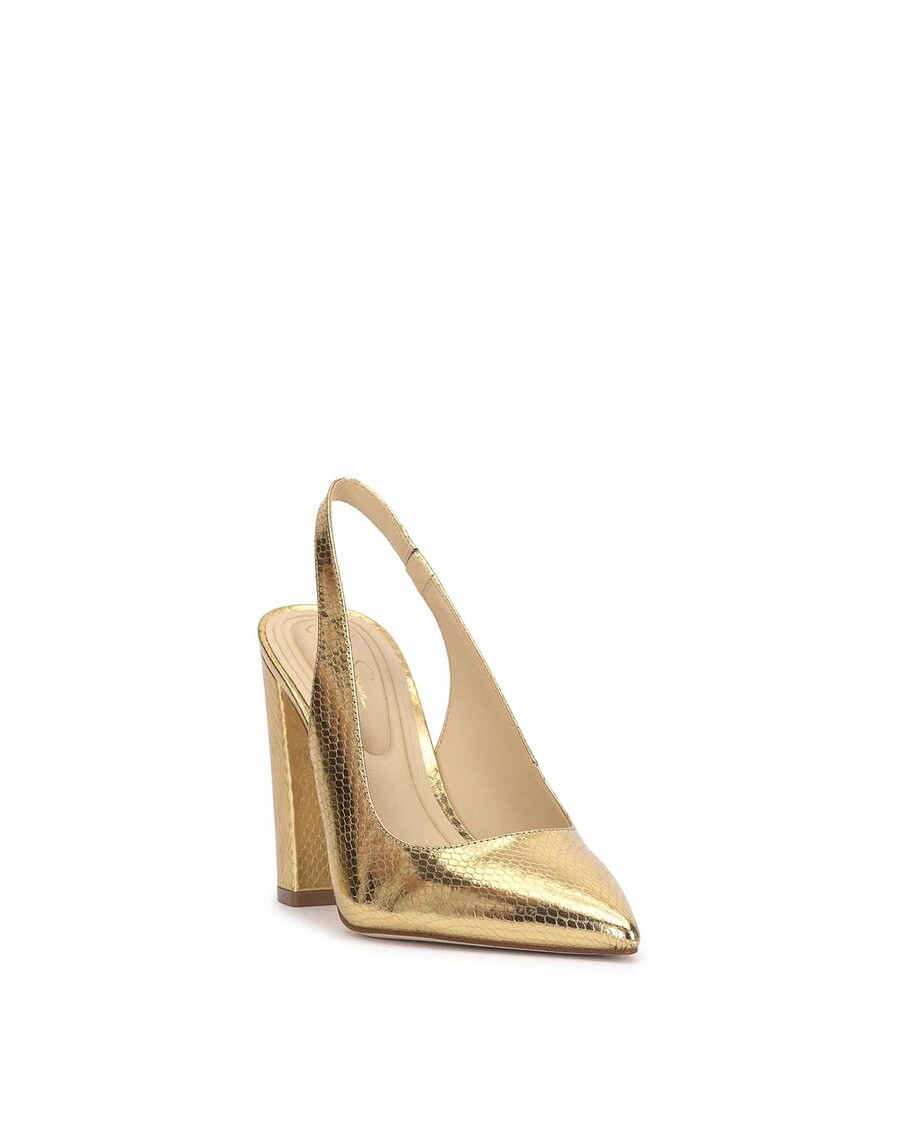 Jessica Simpson Noula Slingback Pointed Toe Pump in Gold
