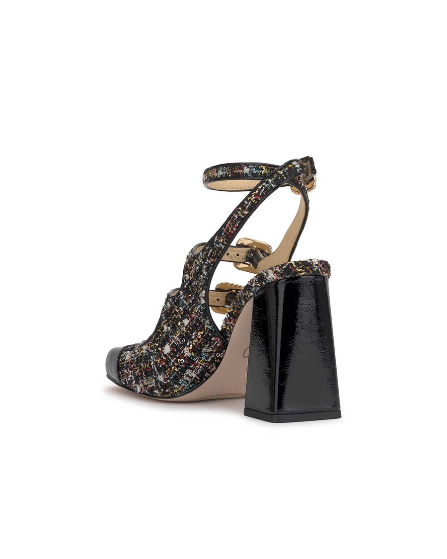 Jessica Simpson Lymen Buckle Pump in Tweed Sparkle