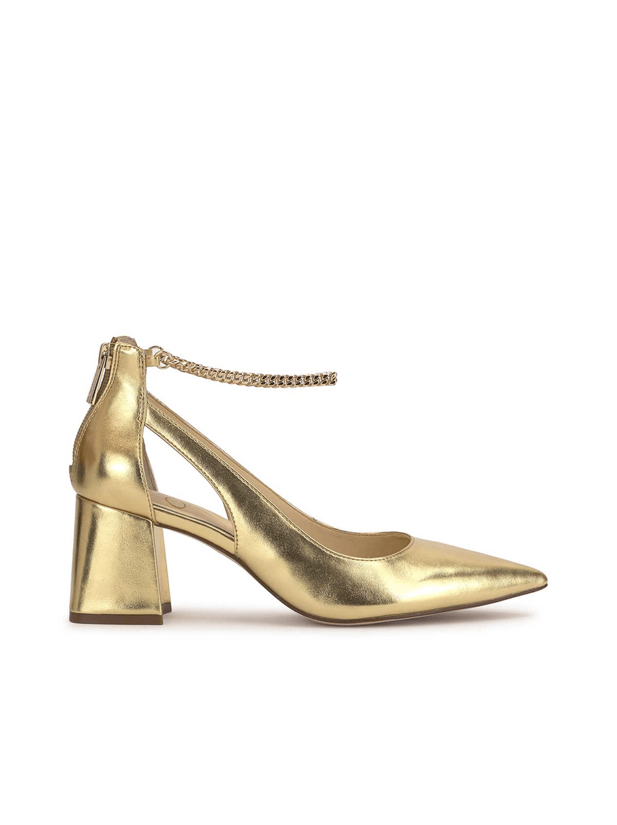 Jessica Simpson Sylan Chain Ankle Strap Pump in Gold