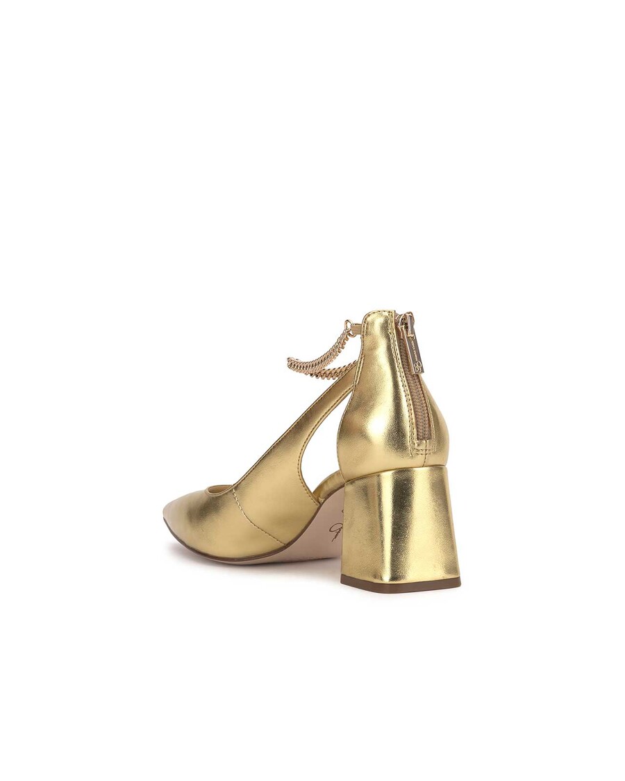 Jessica Simpson Sylan Chain Ankle Strap Pump in Gold