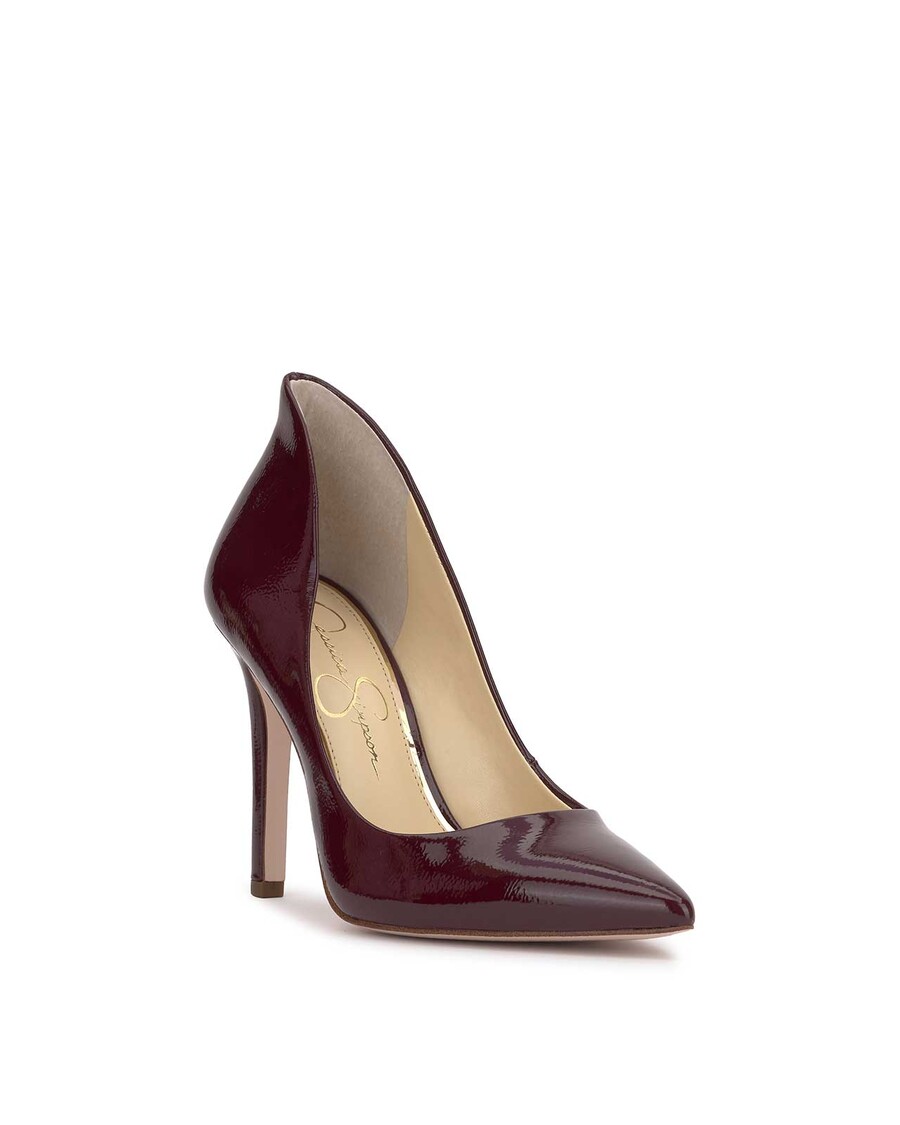 ジェシカ シンプソン ケンブリッジ ポンプ ダーク チェリー