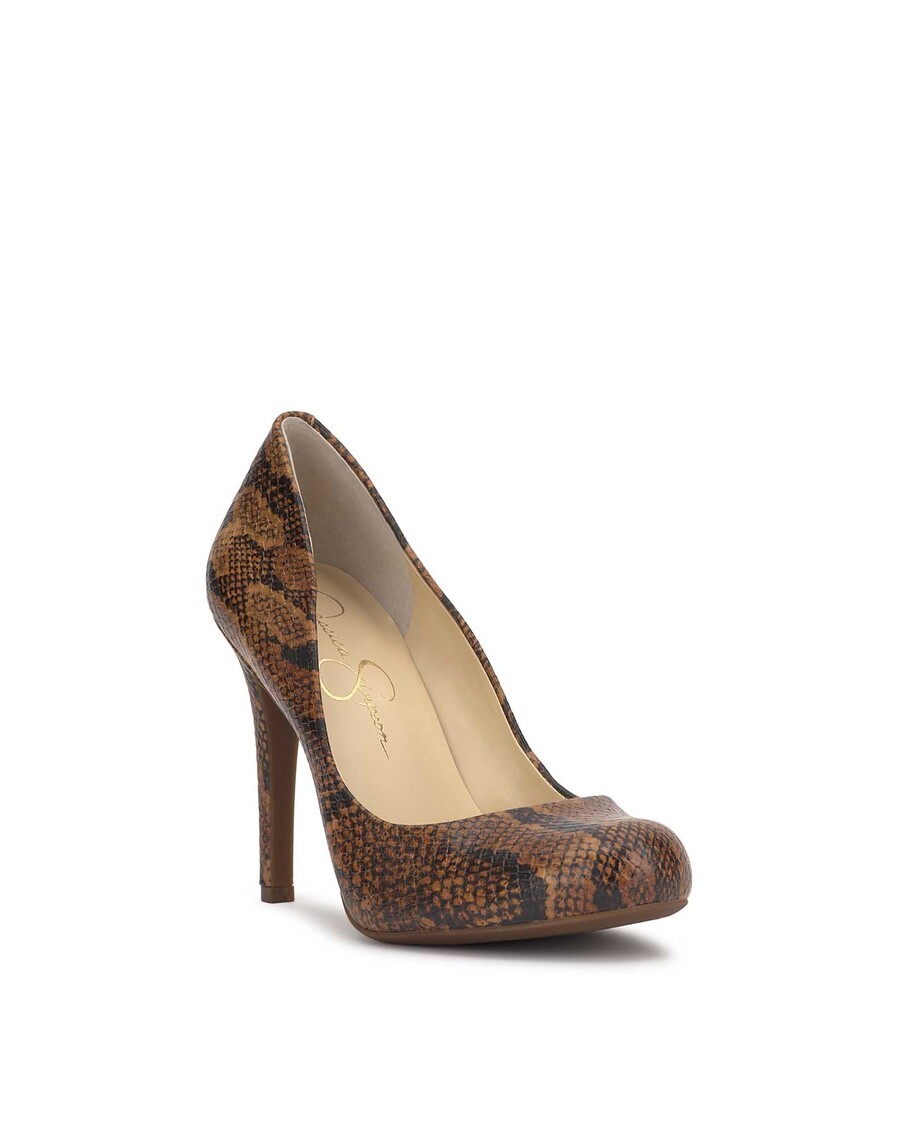 Jessica Simpson Calie Pump in Dark Tan