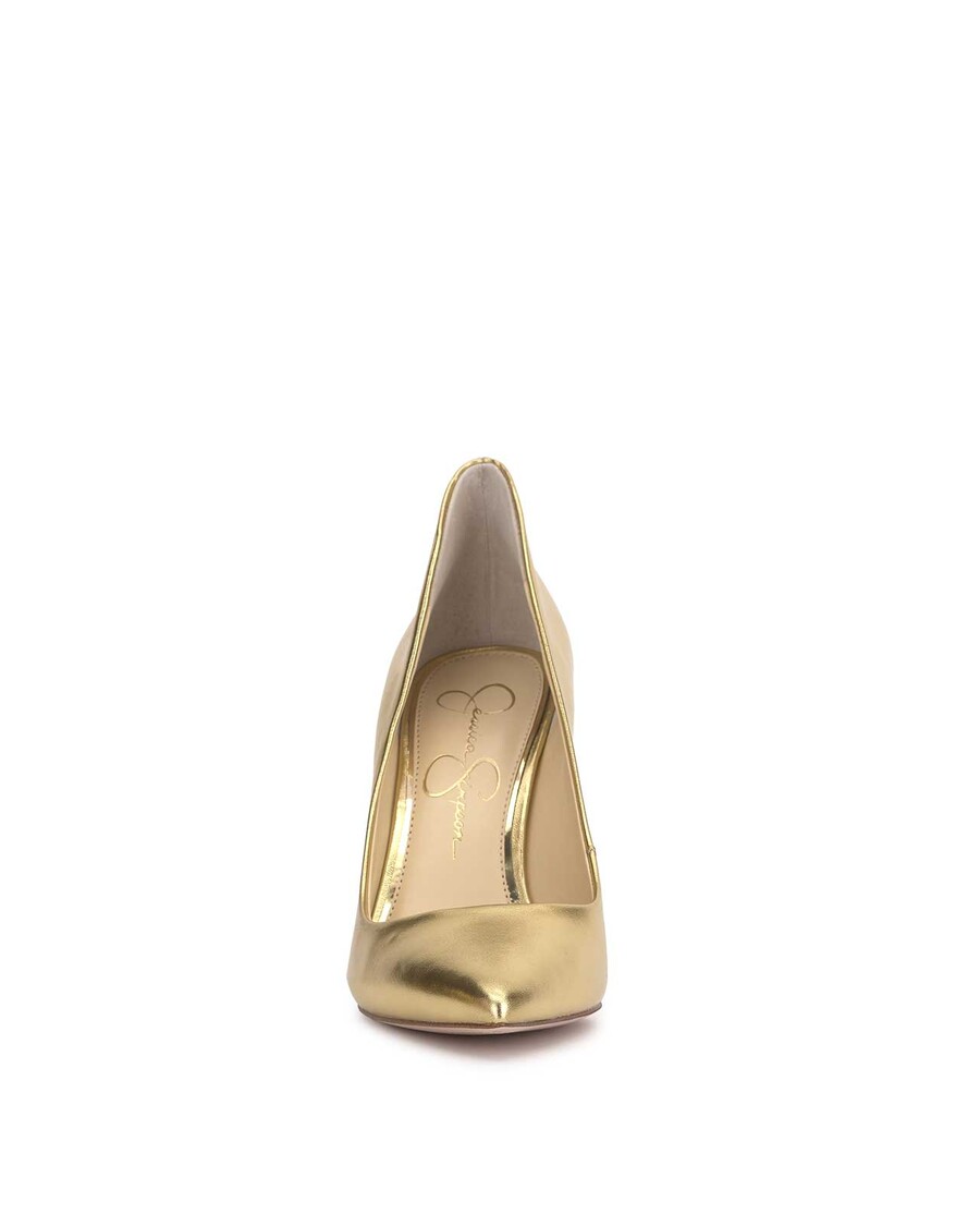 Jessica Simpson Cambredge Pump in Bright Gold