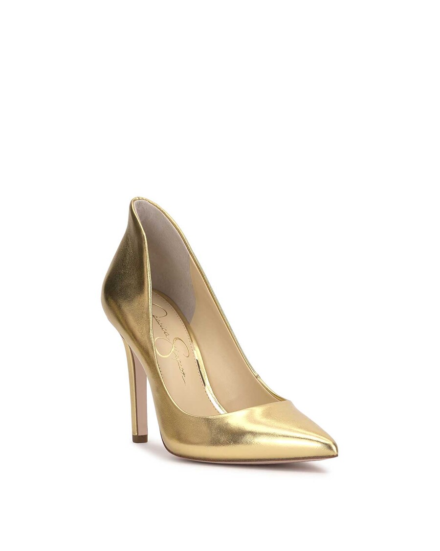 Jessica Simpson Cambredge Pump in Bright Gold
