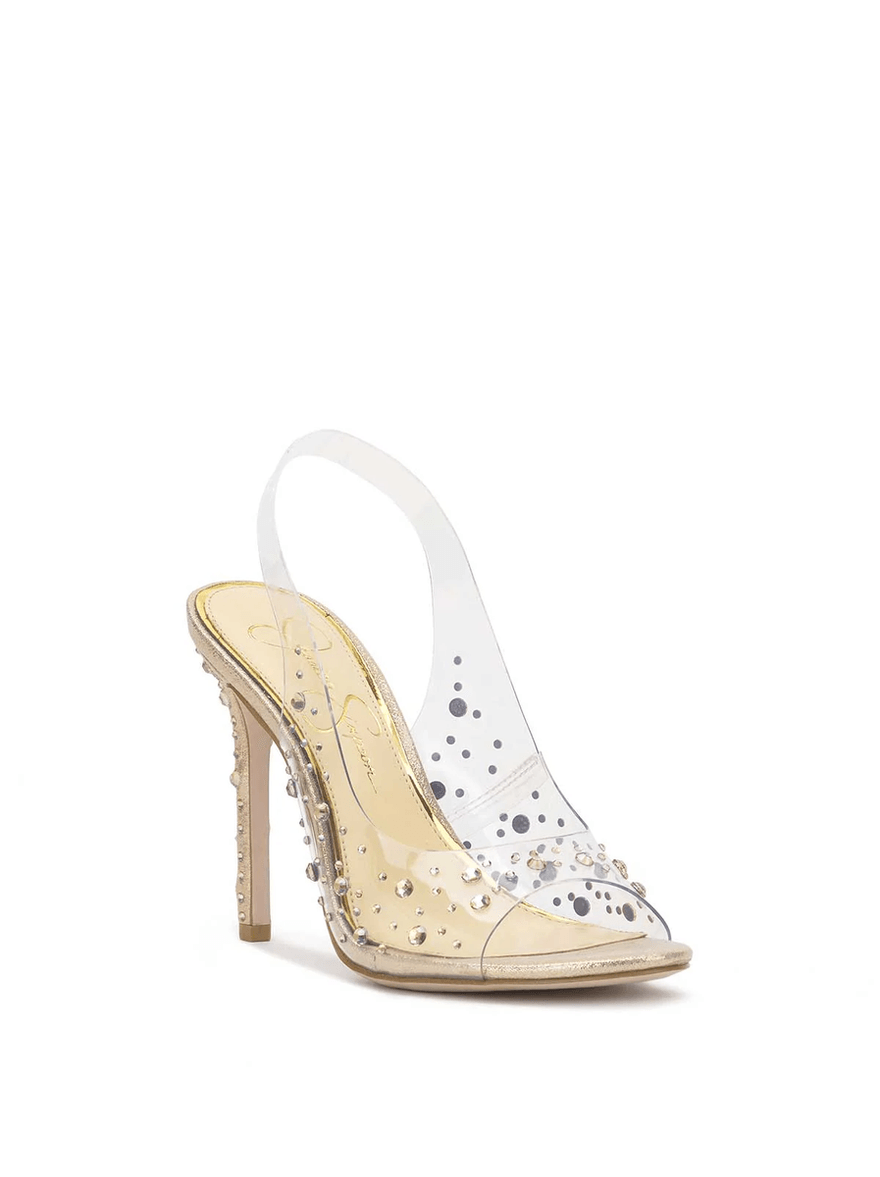 Jessica Simpson Jaisey High Heel in Champagne Clear