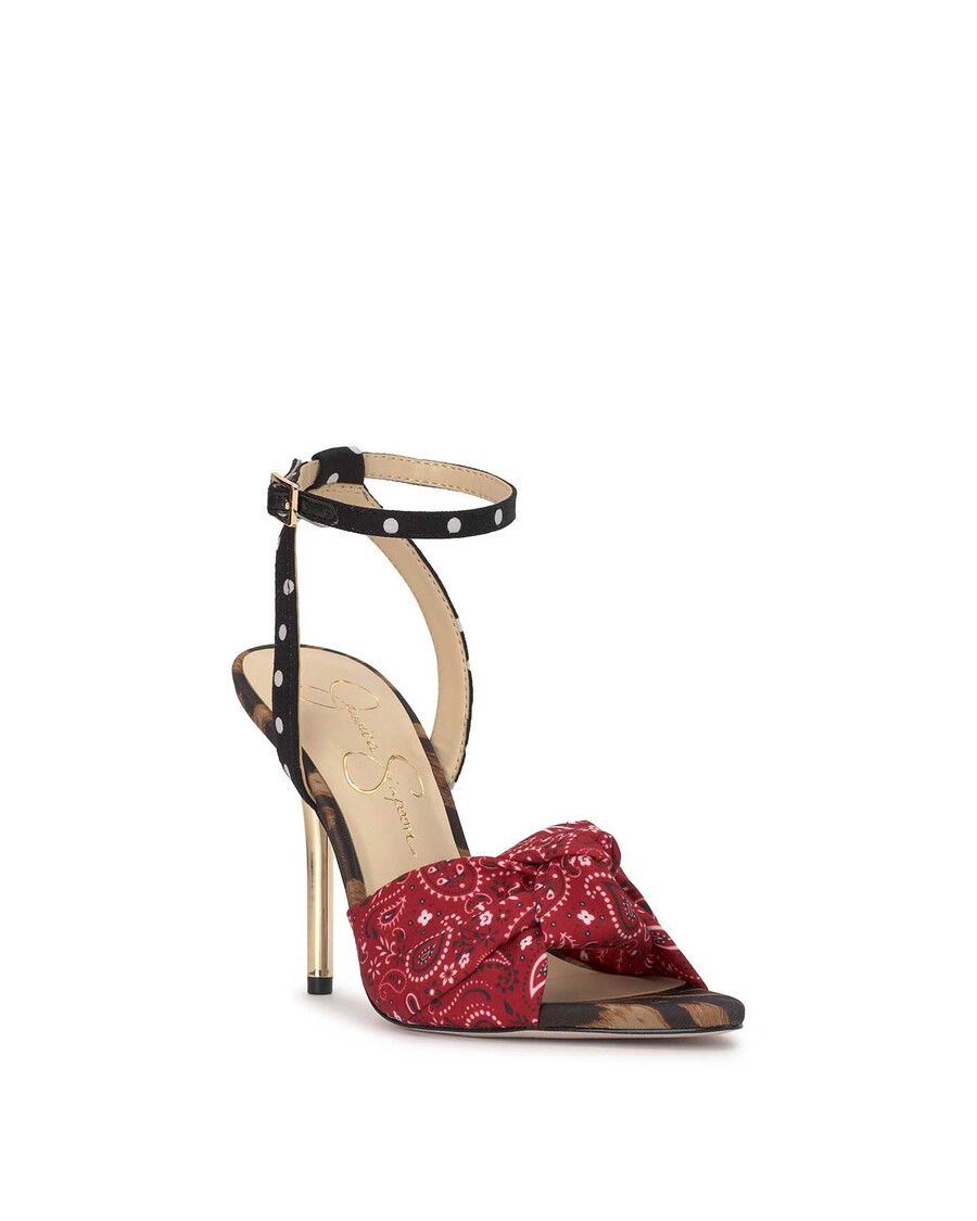 Jessica Simpson Neveny High Heel in Red Bandana