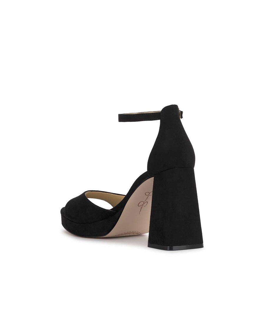 Jessica Simpson Kaliah Platform Sandal in Black Suede