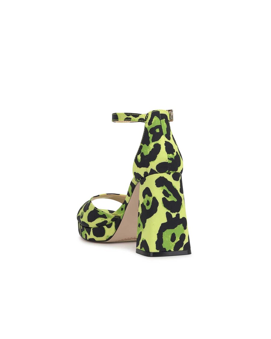 Jessica Simpson Kaliah Platform Sandal in Green Leopard