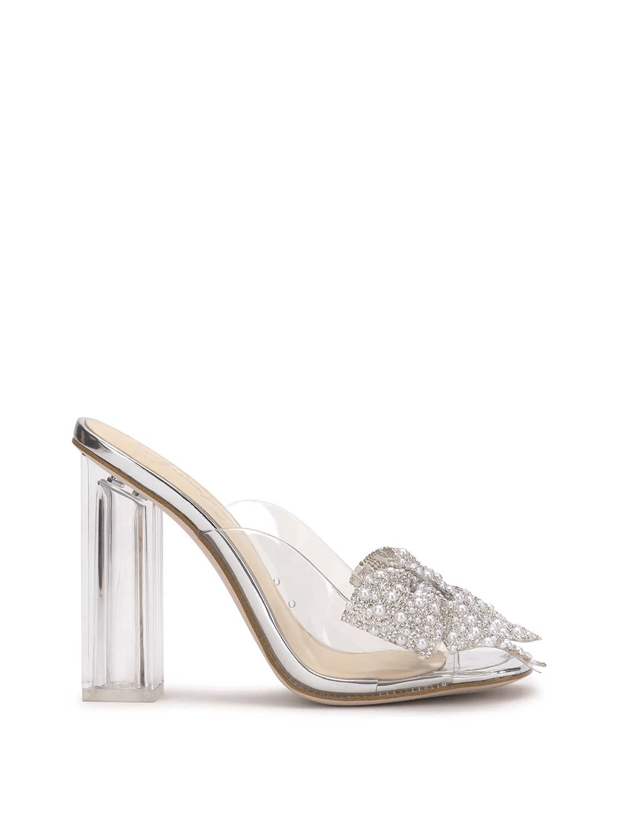 Jessica Simpson Saidah Block Heel in Clear