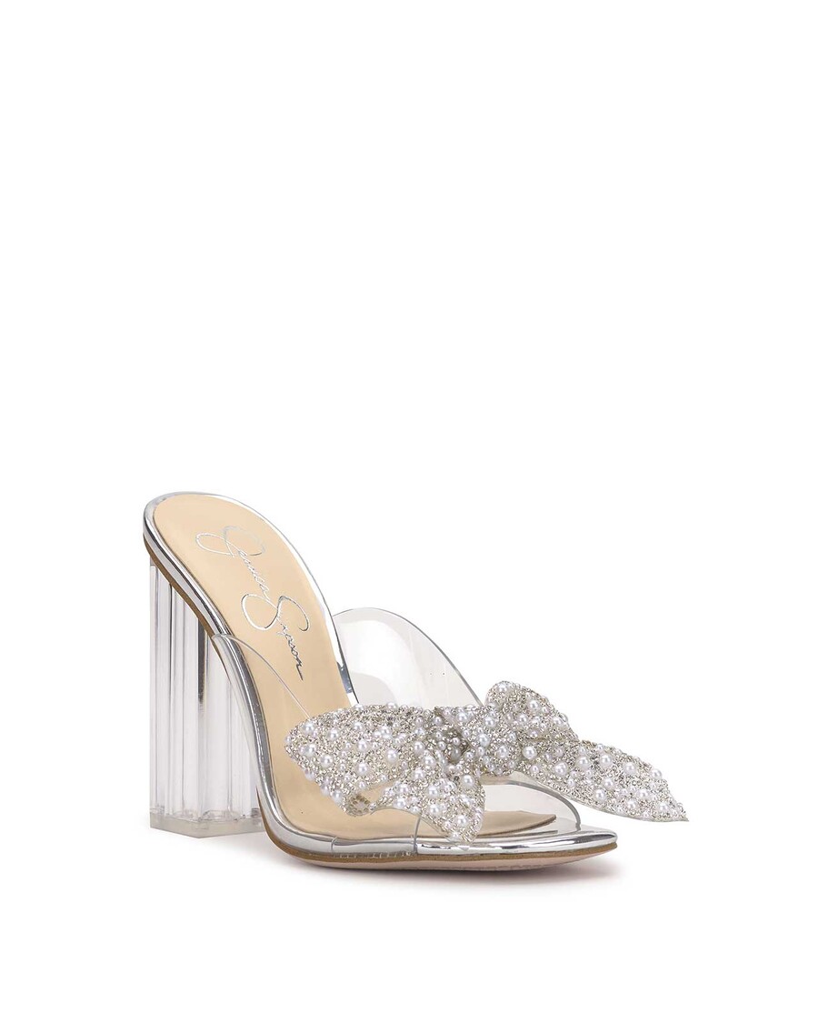 Jessica Simpson Saidah Block Heel in Clear
