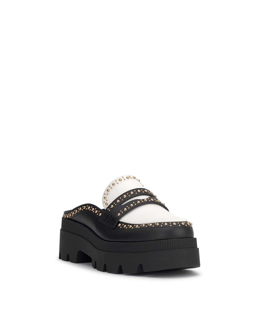 Jessica Simpson Uma Slip On Loafer in Black & White