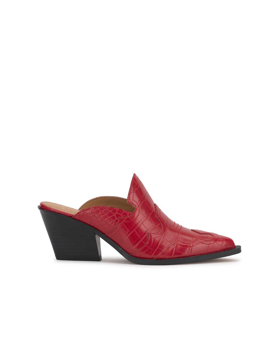Jessica Simpson Zurina Heeled Mule in Red Muse