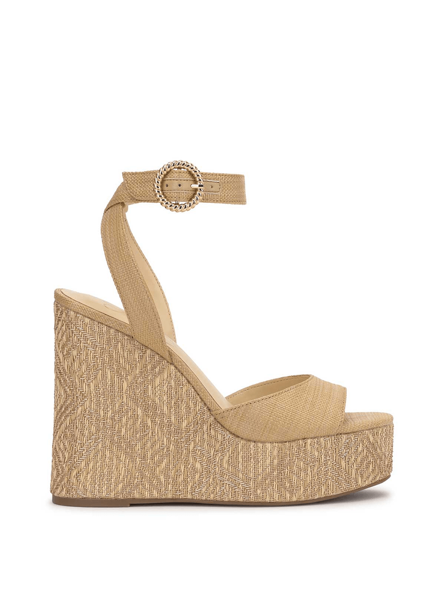 Jessica Simpson Kamindi Espadrille Wedge in Natural Raffia