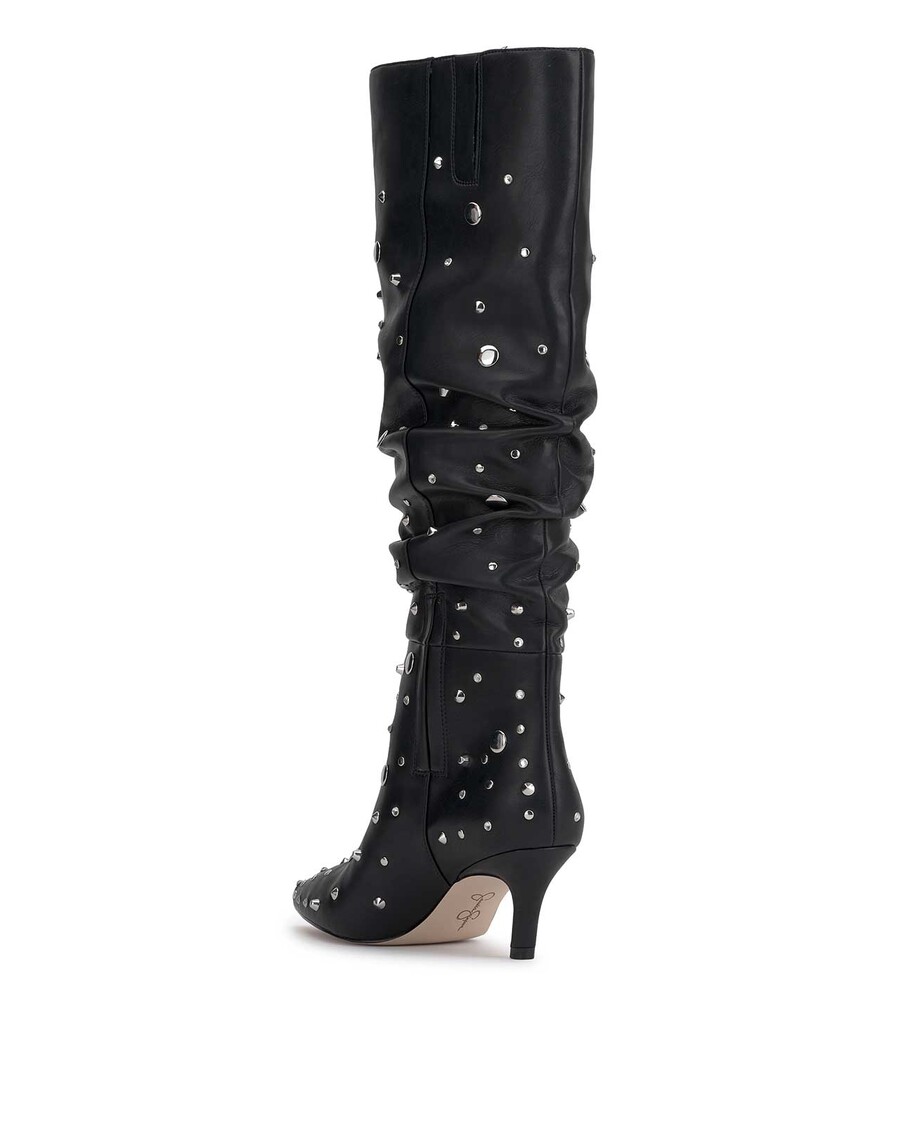 Jessica Simpson Naevy Slouch Boot in Black Studs